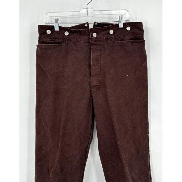 vintage WAH MAKER frontier pants trousers canvas western back buckle brown 36 - Picture 3 of 9